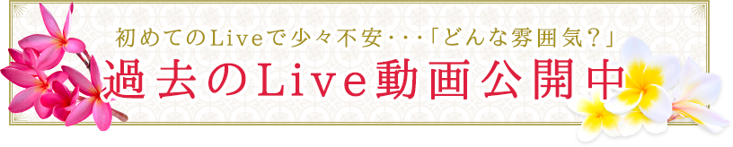 初めてのLiveで少々不安・・・「どんな雰囲気?過去のLive動画公開中